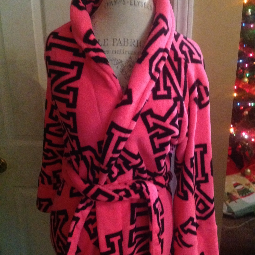 VICTORIA SECRET PINK LOGO ROBE XS-S